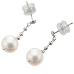 ピアルミナ アコヤ真珠 ミラーピアス 8.0mm