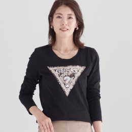 GUESS レオパードロゴTシャツ ネット限定