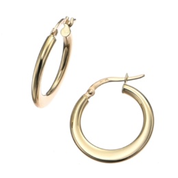  UNOAERRE 18KYG ピアット スタイル フープピアス