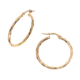  UNOAERRE 18KYG ピエトラ デザイン ピアス