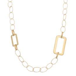  UNOAERRE 18KYG クアードロ ステーション ネックレス