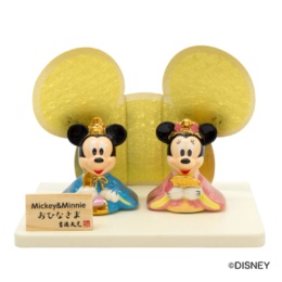  ミッキー&ミニー 磁器ひな人形