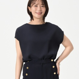 Oh My Tailor リネン調ドライドレープツイルブラウス