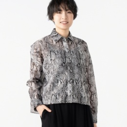 ANNE COQUINE ボックスオーガンジーシャツ