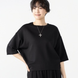 ANNE COQUINE ランタンスリーブダンボールニットプルオーバー