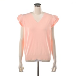 アンコキーヌ（AnneCoquine） ANNE COQUINE コアスパンヤーンフリルニットプルオーバー