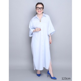 ANNE COQUINE選べる着丈ワイドスリーブシャツワンピース