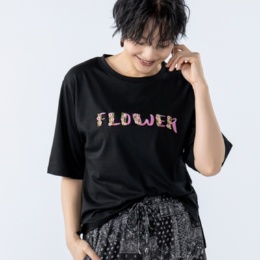 MAHARA MODERN リボンフラワーロゴプルオーバー