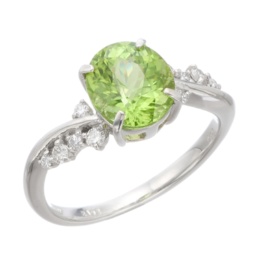 PT900 ペリドット リング 2.192ct