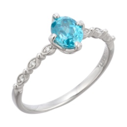 PT900 ブルージルコン リング 1.0ctUP