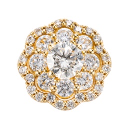 ナミビア産ダイヤモンド18KYGペンダントヘッド計0.7ctUP