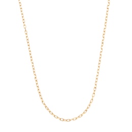 18KYG スルーピン付カットアズキチェーン ネックレス 45cm [L]