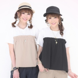 &LOVE 異素材MIXフェミニンプルオーバー