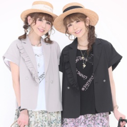 &LOVE コーデが決まるアシメふりるジャケット