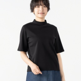 Pixie Heart シルキーコットン100%ハイネックプルオーバー