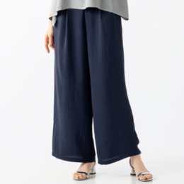 YULAX ビンテージデシンタックワイド3D美ラインパンツ