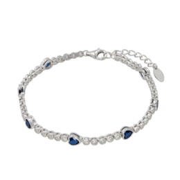 エイメン シルバー925 ステーションハートデザイン テニスブレスレット