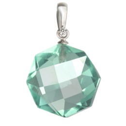  PT900 フローライトペンダントヘッド10.0ctUP