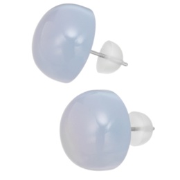 ブルーカルセドニー PT900ピアス 計20.0ctUP