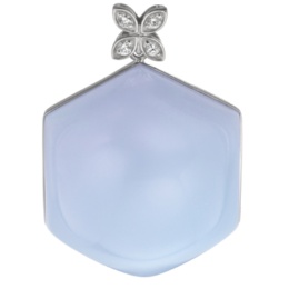 ブルーカルセドニーPT900ペンダントヘッド50.0ctUP