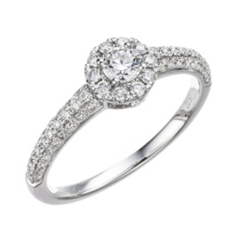 PT950 カナディアンダイヤモンド リング 計0.6ctUP