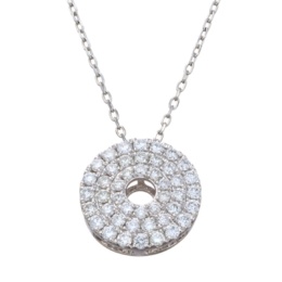 PT950 カナディアンダイヤ ドーナツペンダント 計0.3ctUP