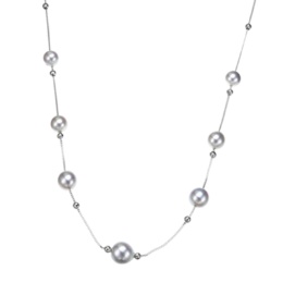 PT ナチュラルカラーアコヤ真珠 アレンジフリーステーションネックレス