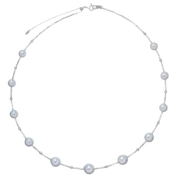 PT ナチュラルカラーアコヤ真珠 デザインネックレス