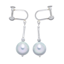 PT ナチュラルグレーカラーアコヤ真珠 スイングイヤリング