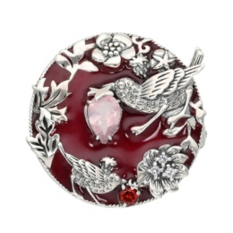 ウィリアム・モリス シルバー925 いちご泥棒 ブローチ