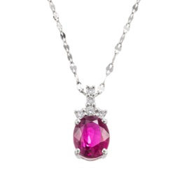 ピジョンブラッドルビー PT ペンダント 1.0ctUP