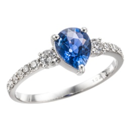 コーンフラワーブルーサファイヤ PT950 リング1.0ctUP