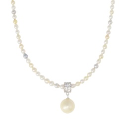 アコヤ真珠マルチカラーネックレス&白蝶真珠ペンダントヘッド