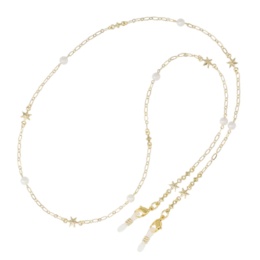  越田雅哉アコヤ真珠ゴールドカラーメガネチェーン