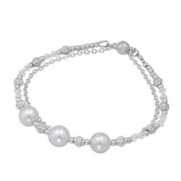  越田雅哉アコヤ真珠ナチュラルカラーデザインブレスレット