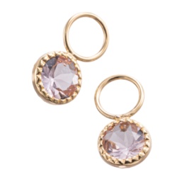 10K モルガナイト ラウンド  ピアリングチャーム