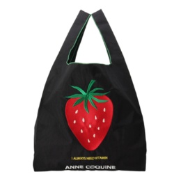 ANNE COQUINE フルーツ柄サテン刺繍エコバッグ