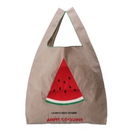 ANNE COQUINE フルーツ柄サテン刺繍エコバッグ