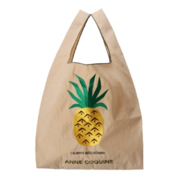 ANNE COQUINE フルーツ柄サテン刺繍エコバッグ