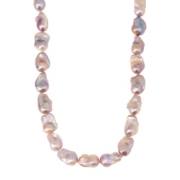 パープルオーロラリップル真珠大粒バロック ネックレス