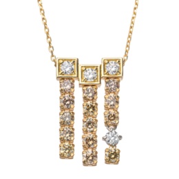 ダイヤモンド 18KYG/PT900 ペンダント 計0.5ctUP