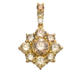 ブラウンダイヤモンド 18KYGペンダントヘッド 計1.0ctUP