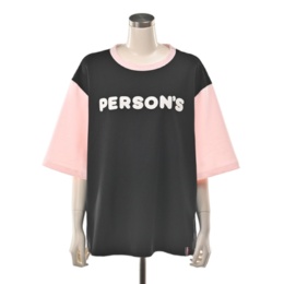  PERSONS バイカラーフェルトロゴワッペンTシャツ