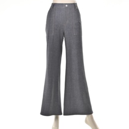 BOBSON SunSisterストレッチニットデニム調バギーパンツ