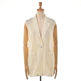 MORNMAGIE 透け感がトレンド メッシュテーラードジレ