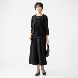 REGINAPORTE洗える前開きブラウス&キュロットパンツ