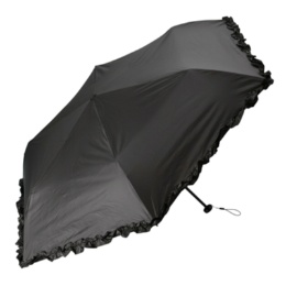 ルナジュメール UV1級遮光晴雨兼用軽量フリル折傘