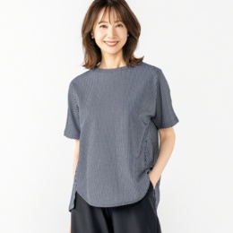 Ciel Lavie 軽やか夏ストライプドルマンプルオーバー