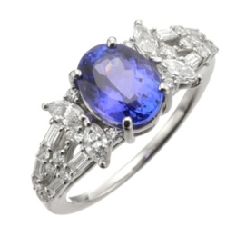 PT950 タンザナイト リング 1.6ctUP