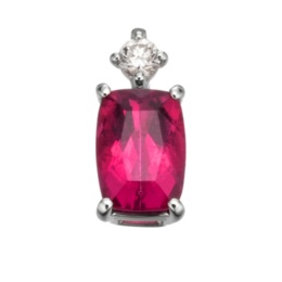 ルベライト PT クッションシェイプペンダントヘッド 0.80ctUP